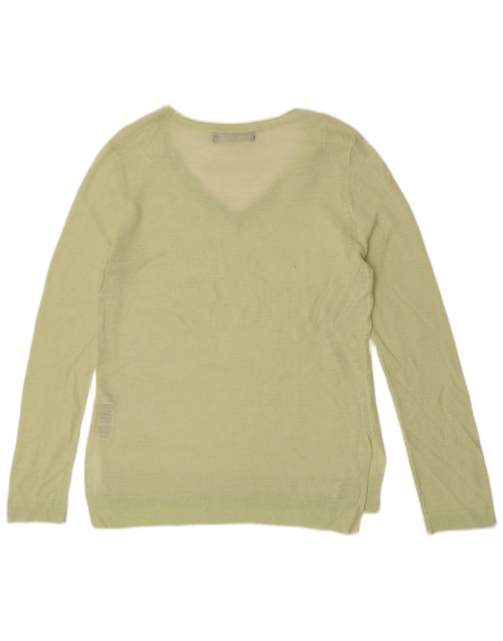 Marks & Spencer Pull transparent à col en V pour femme UK 8 Small Vert