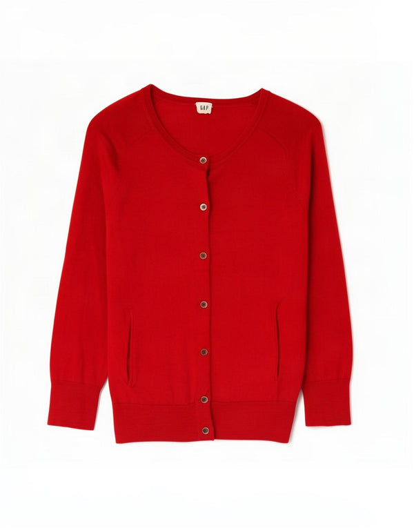 Gap Cardigan à manches 3/4 pour femme UK 10 Petit Rouge
