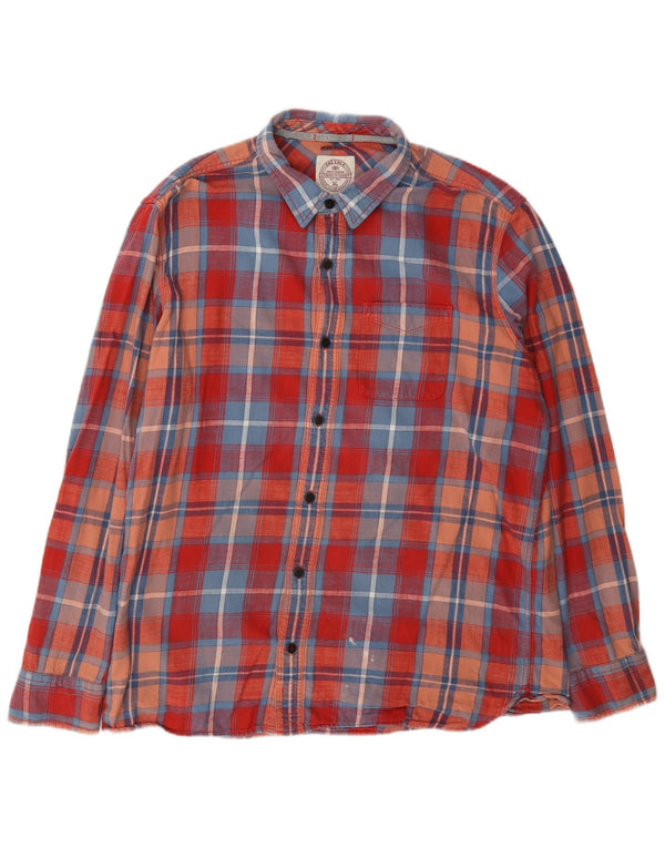 Fat Face Chemise Flanelle Homme XL Rouge Carreaux Coton