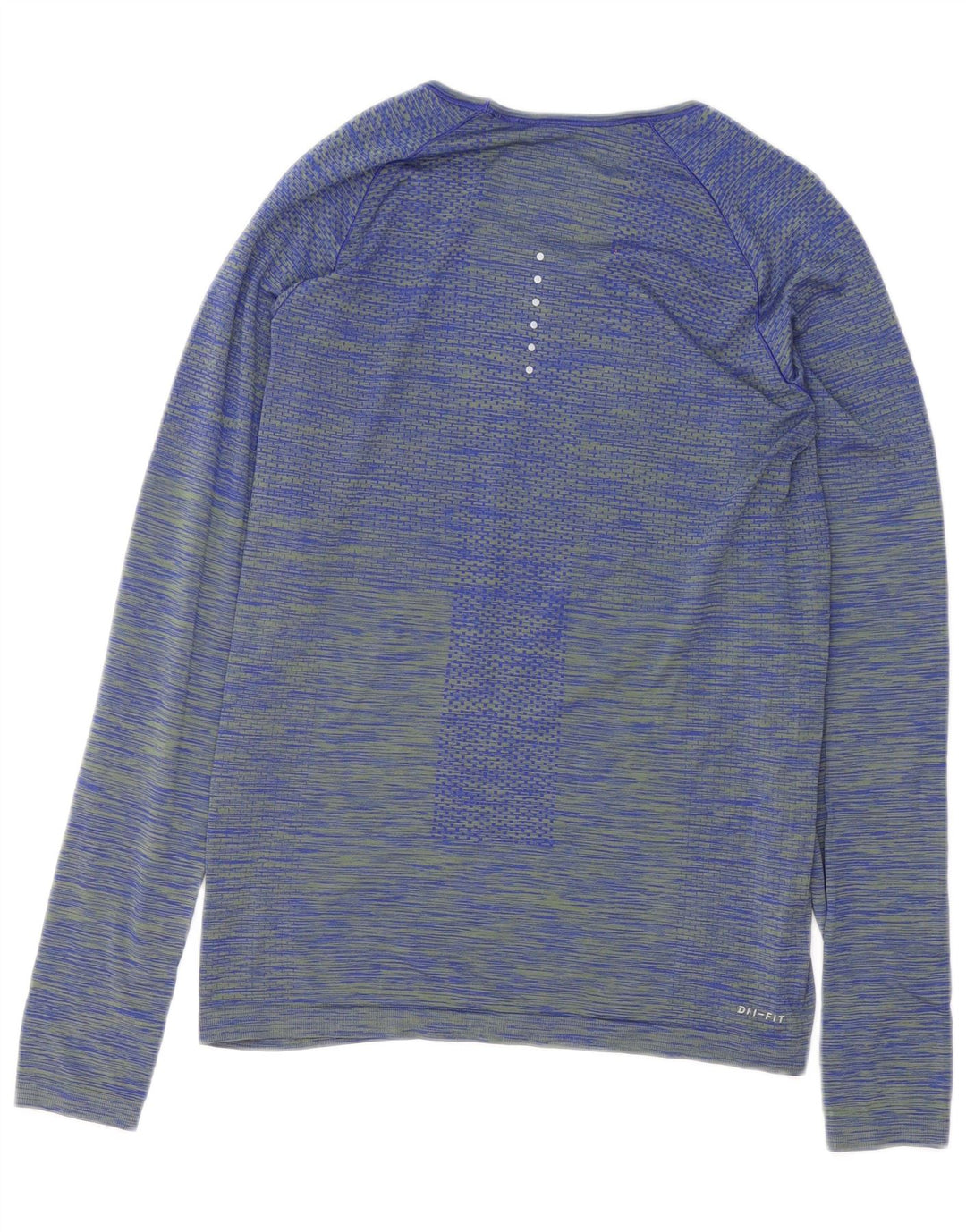 Nike Haut Dri Fit à manches longues pour femme UK 12 Bleu moyen rayé