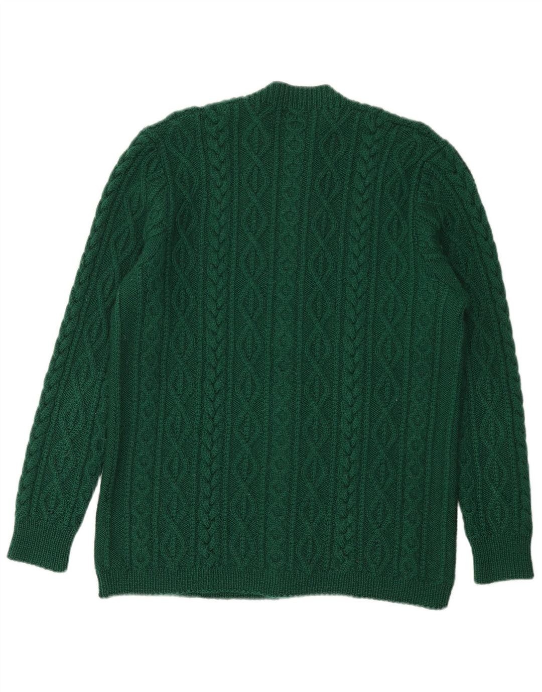 vintage Homme Cardigan Pull Vert Moyen