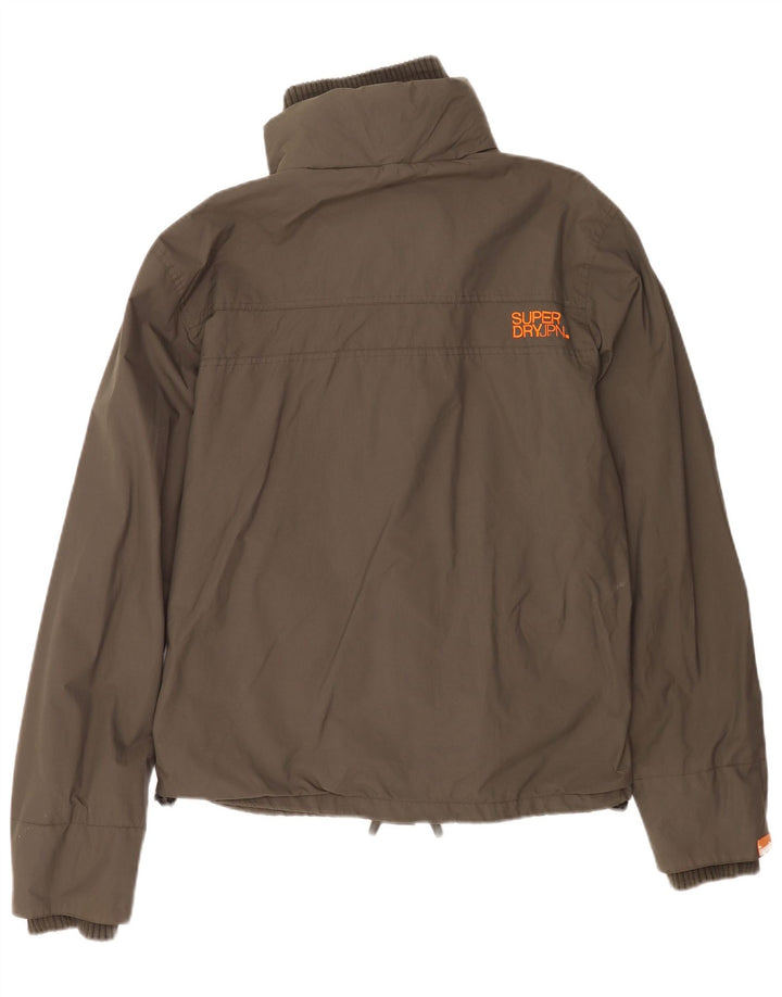 Superdry Veste de Pluie Femme UK 18 XL Kaki Nylon
