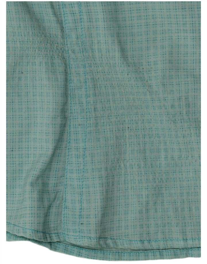 THE NORTH FACE Chemise à manches courtes pour femme UK 14 Medium Turquoise Check