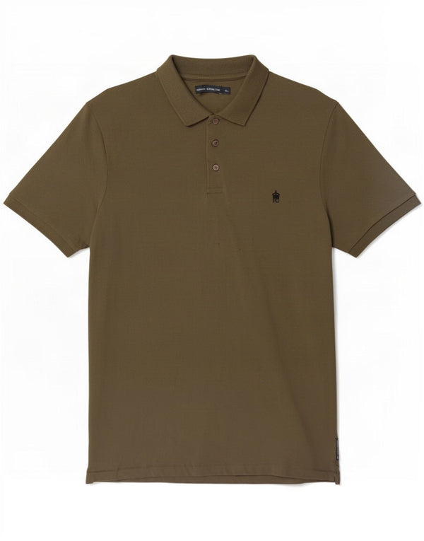 French Connection Mens Polo Shirt XL Khaki Cotton