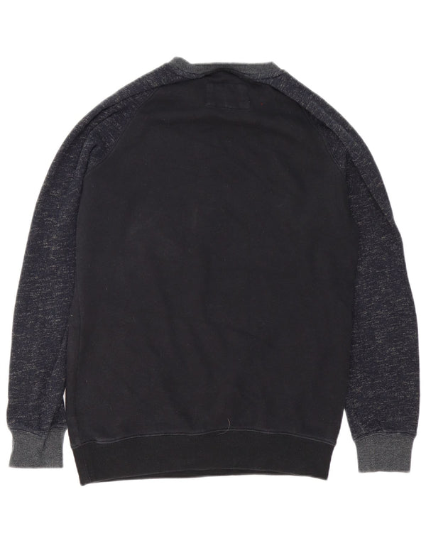 Hurley Sweat-shirt pour homme en coton moucheté bleu marine Small