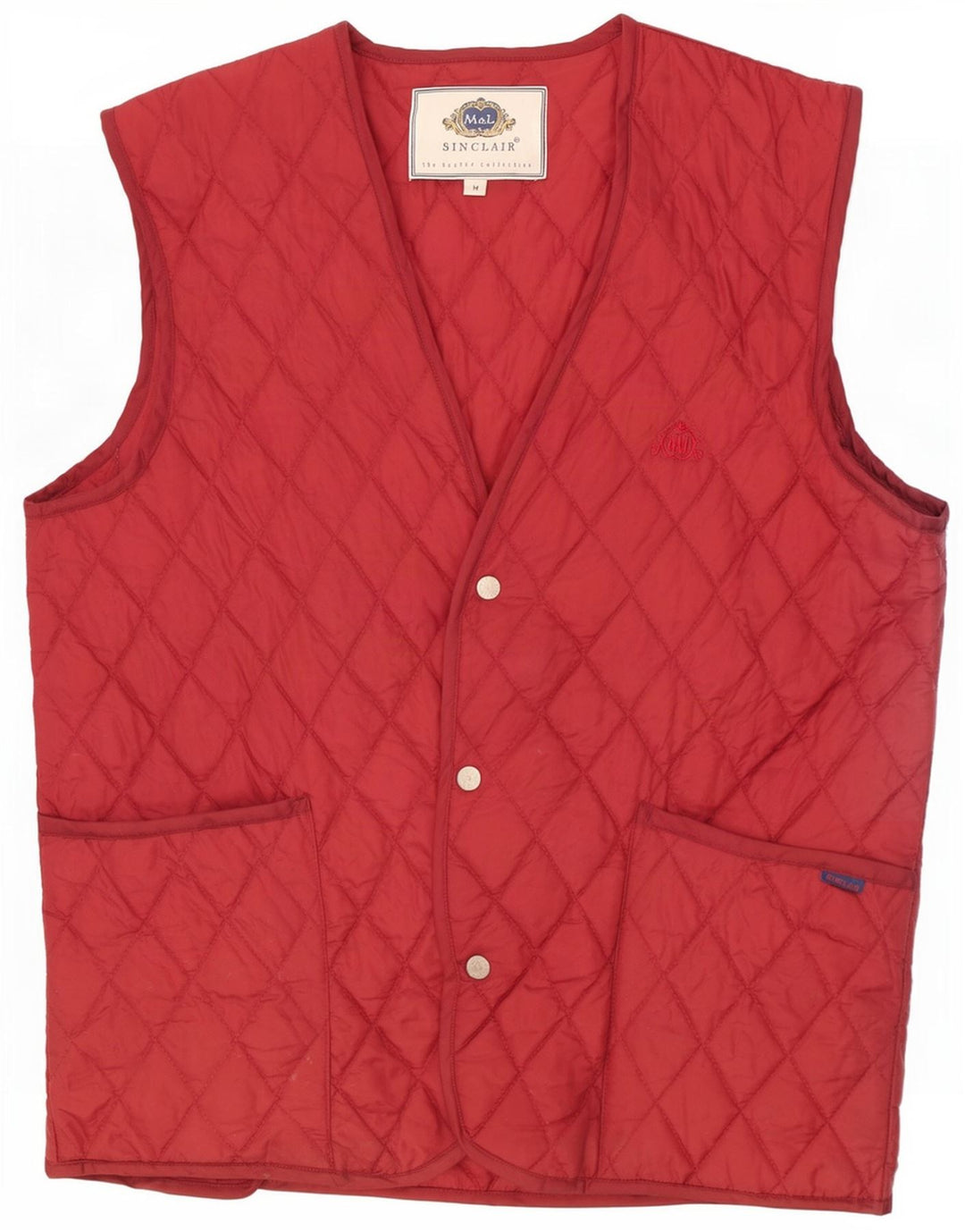 Sinclair Gilet matelassé pour homme UK 38 Medium Bordeaux Nylon