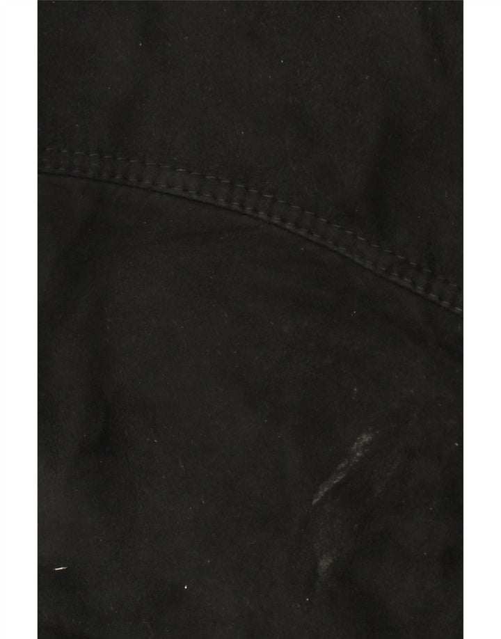 veste en peau de mouton homme vintage IT 50 Grande peau de mouton noire