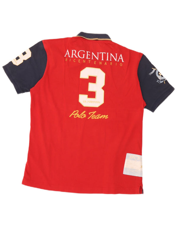 La Martina Polo Bicentenario de Revolucion Mayo Rugby Homme Rouge XL