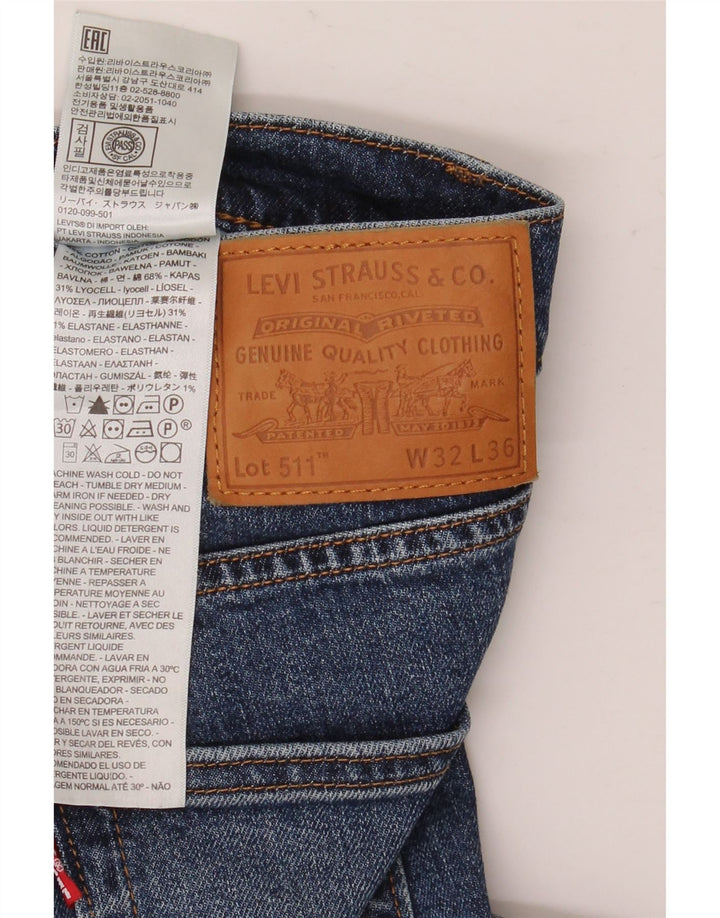 Levi's Jean Slim 511 Homme Bleu W32 L36 Coton