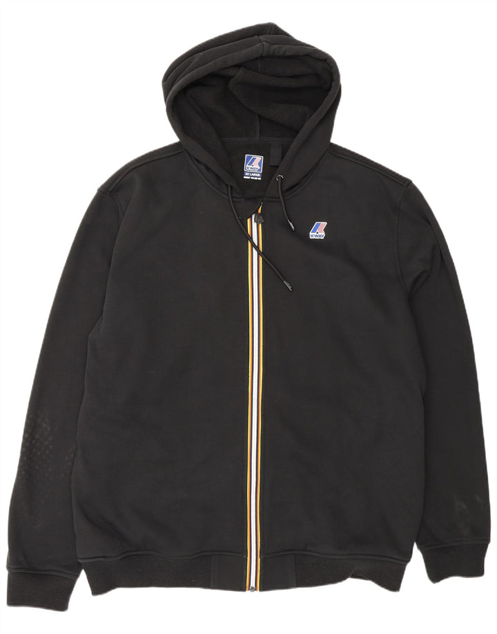 K-Way Pull à capuche zippé pour homme 2XL Noir Polyester