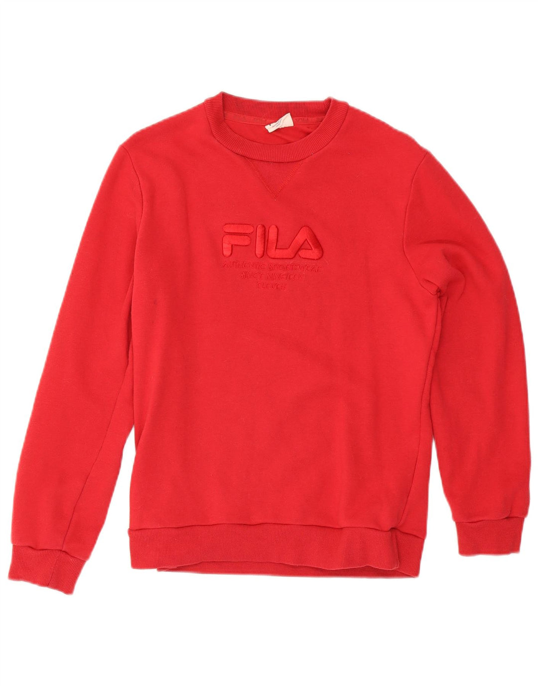 Fila Sweat-shirt graphique pour femme UK 10 Small Rouge Coton