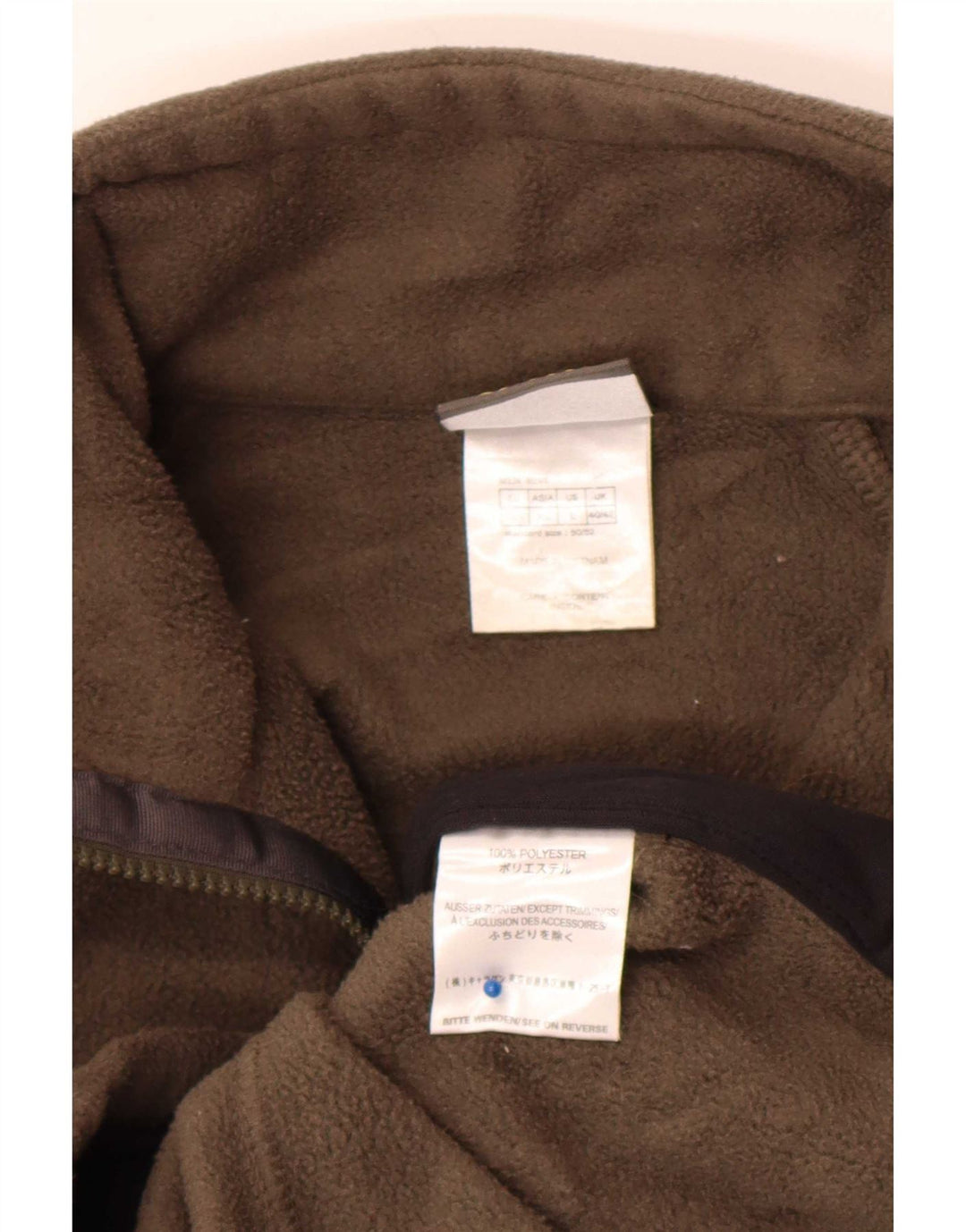 Jack Wolfskin Veste polaire doublée pour homme UK 40/42 Large Kaki Polyester