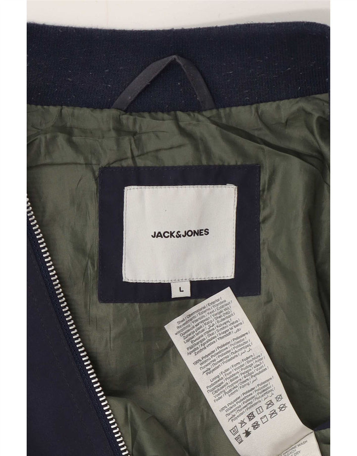 Jack & Jones Bomber Homme UK 40 Large Bleu Marine Polyester