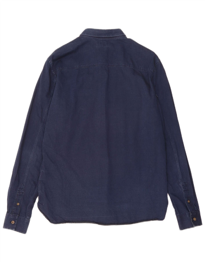 All Saints Chemise Homme Bleu Marine Moyen Coton