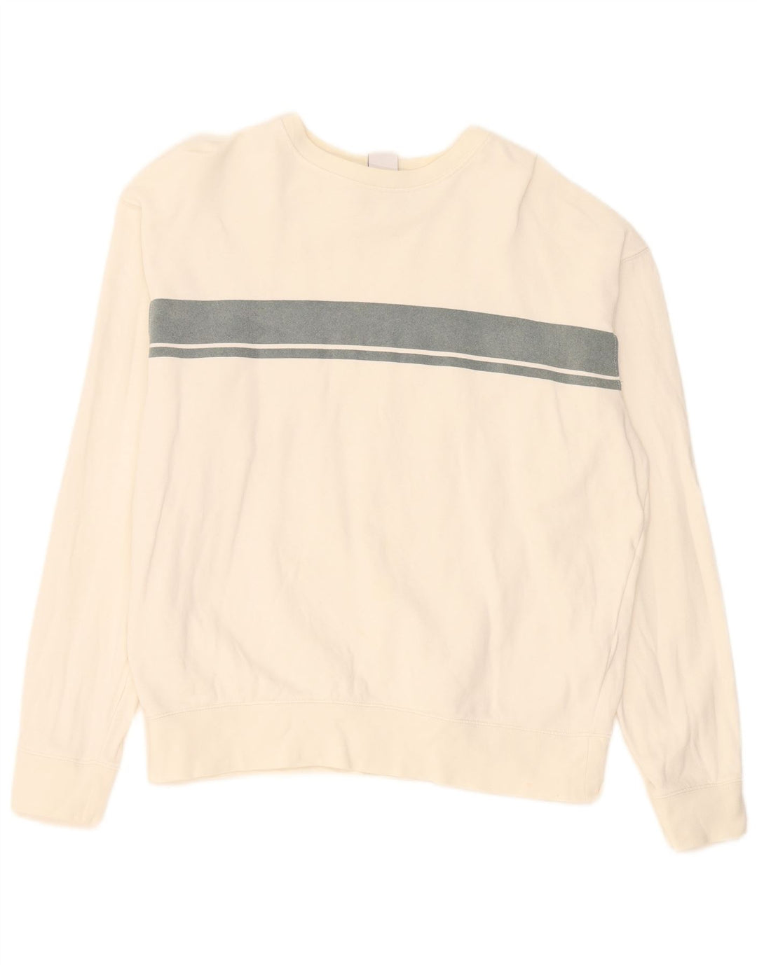 Zara Pull-over pour homme en coton color block blanc cassé