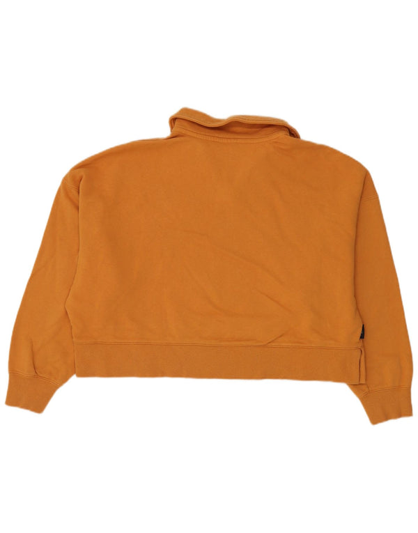 Puma Sweat-shirt court surdimensionné à col polo pour femme UK 16 Large Jaune