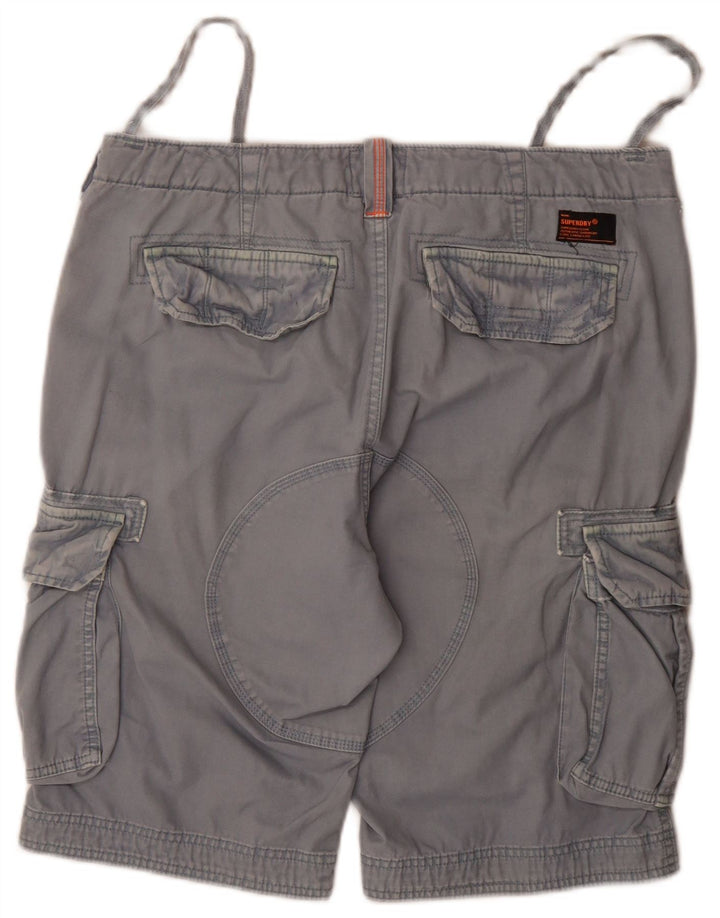 Superdry Short Cargo W36 Large Bleu Coton Homme