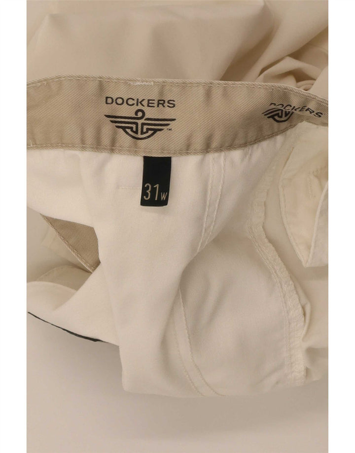 Dockers Pantalon Capri Droit W31 L22 Femme Blanc Cassé