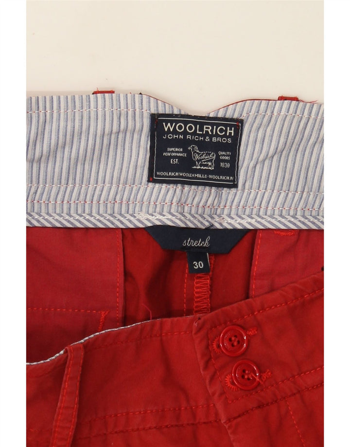 Woolrich Pantalon Chino Droit Femme W30 L27 Rouge