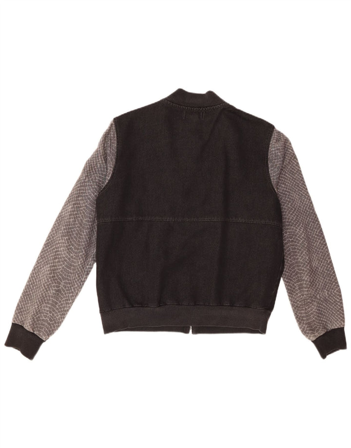 Nike Veste en jean pour femme UK 12 Noir moyen imprimé animal