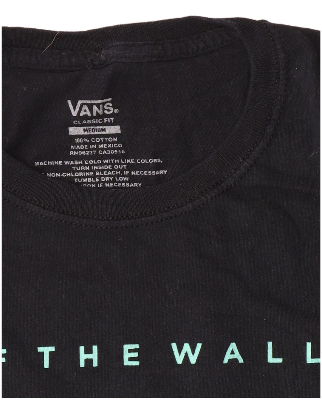 Vans T-shirt graphique coupe classique pour hommes, noir moyen, en coton classique