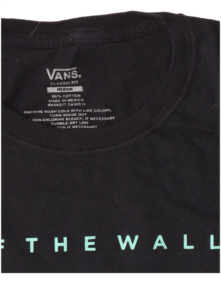 Vans T-shirt graphique coupe classique pour hommes, noir moyen, en coton classique