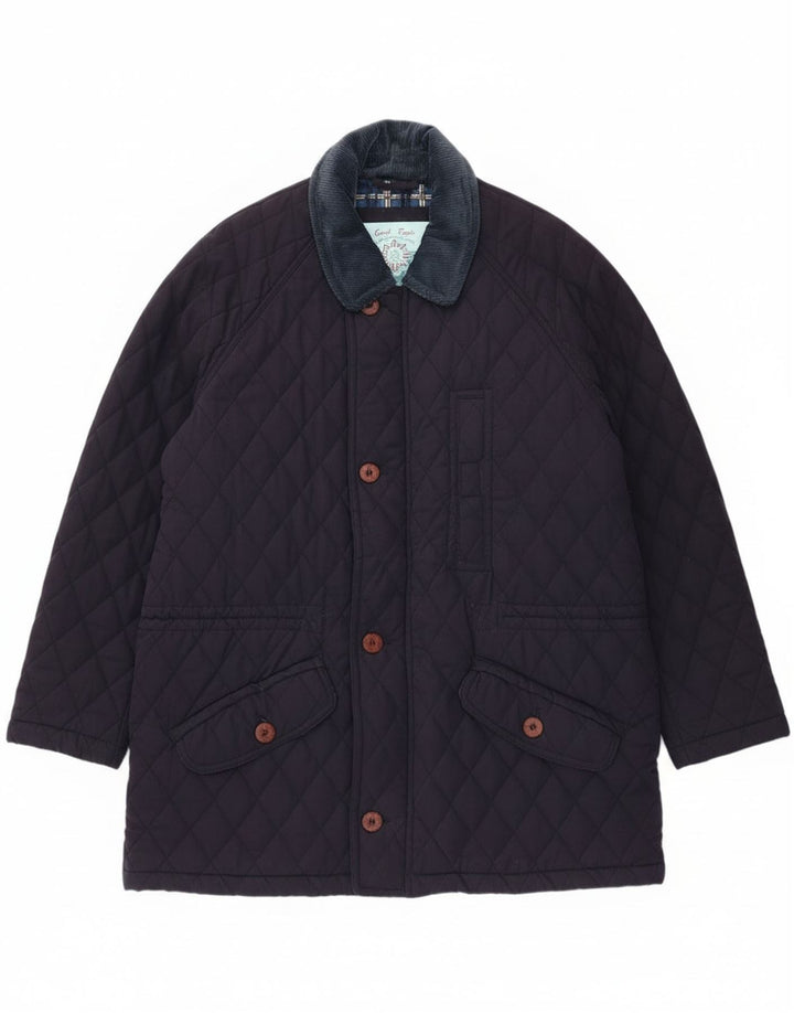 veste matelassée homme vintage UK 42 XL Polyester bleu marine