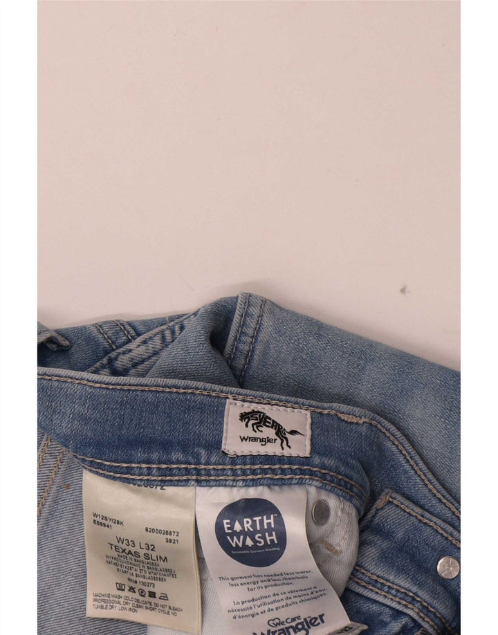 Wrangler Jean Slim Texas Homme W33 L32 Bleu Coton