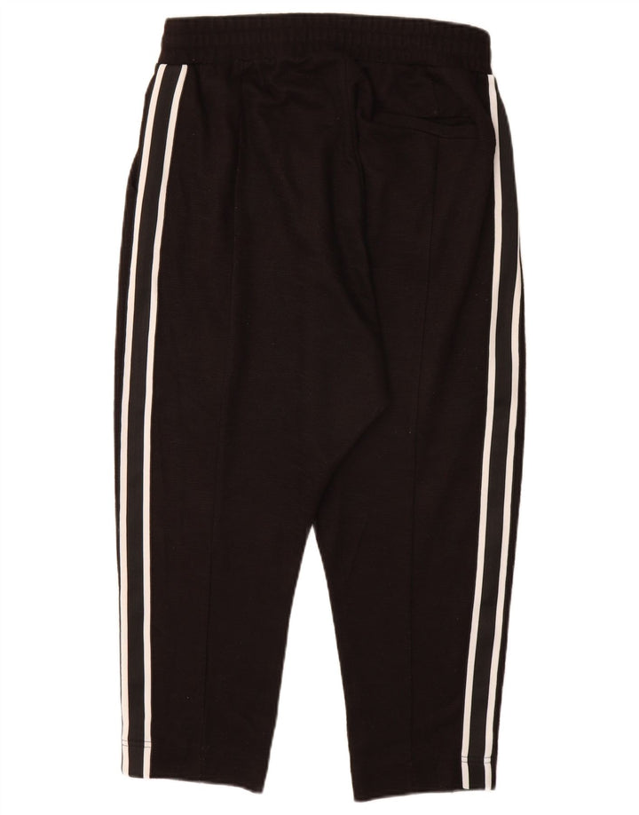 Zara Pantalon Capri Droit Homme Large W32 L20 Noir Polyester