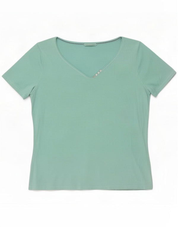Fat Face T-Shirt Top UK 18 XL Turquoise
