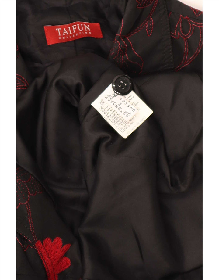 Taifun Veste blazer à 3 boutons pour femme UK 44 Large Noir Floral