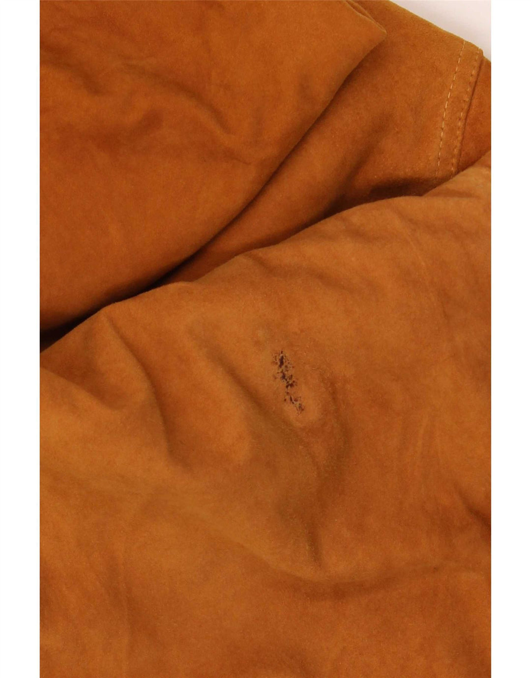 vintage Mens Suede Bomber Jacket IT 54 2XL Cuir Marron