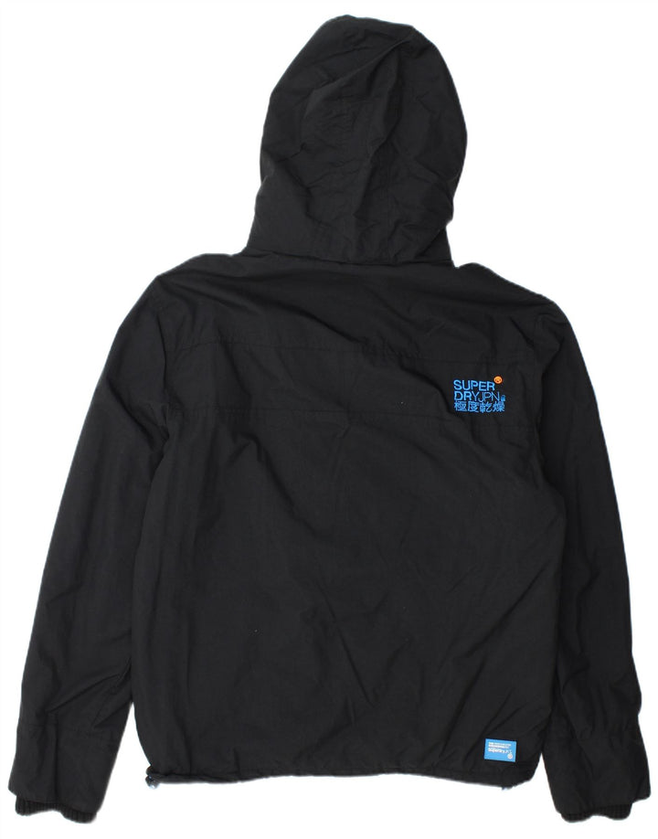 Superdry Veste coupe-vent graphique pour femme UK 16 Large Noir