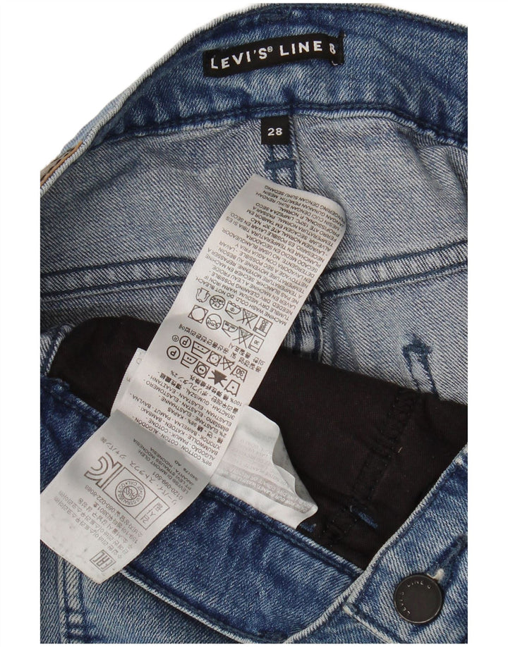 Levi's Short en Jean Line 8 W28 Femme Bleu Moyen Coton