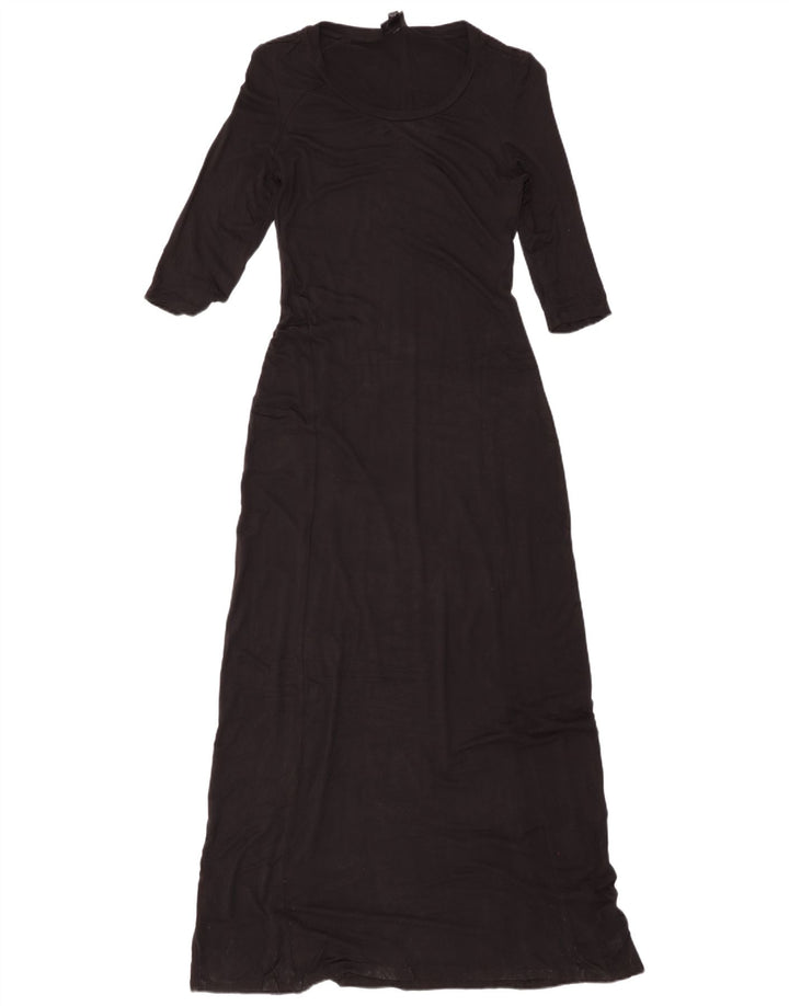 MOSSIMO Robe longue à manches 3/4 pour femme UK 6 XS Rayonne noire