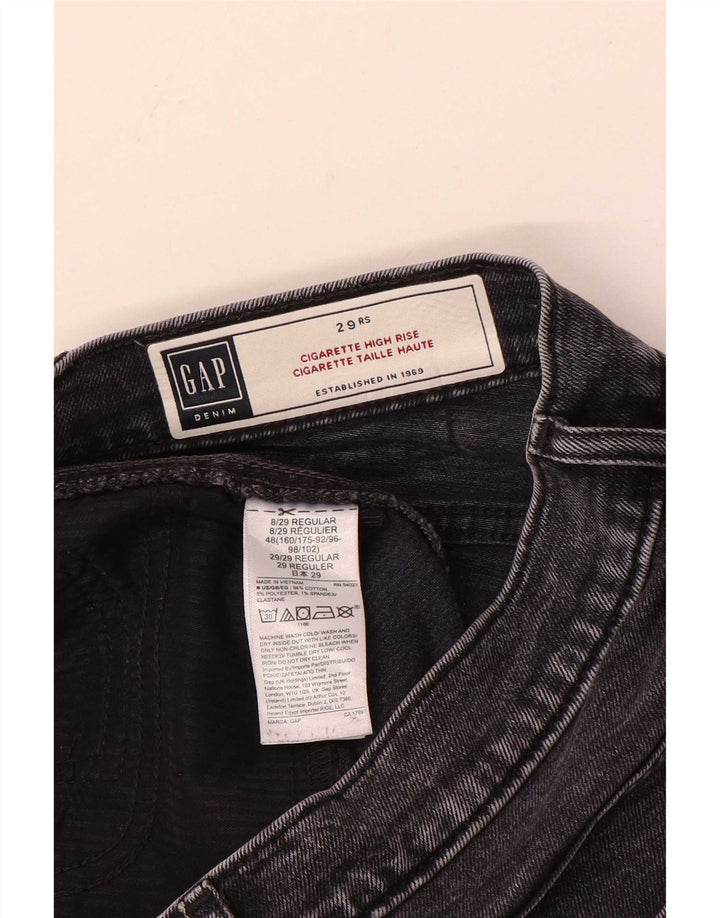 Gap Femme Cigarette Taille Haute Jean Slim W29 L27 Gris Coton