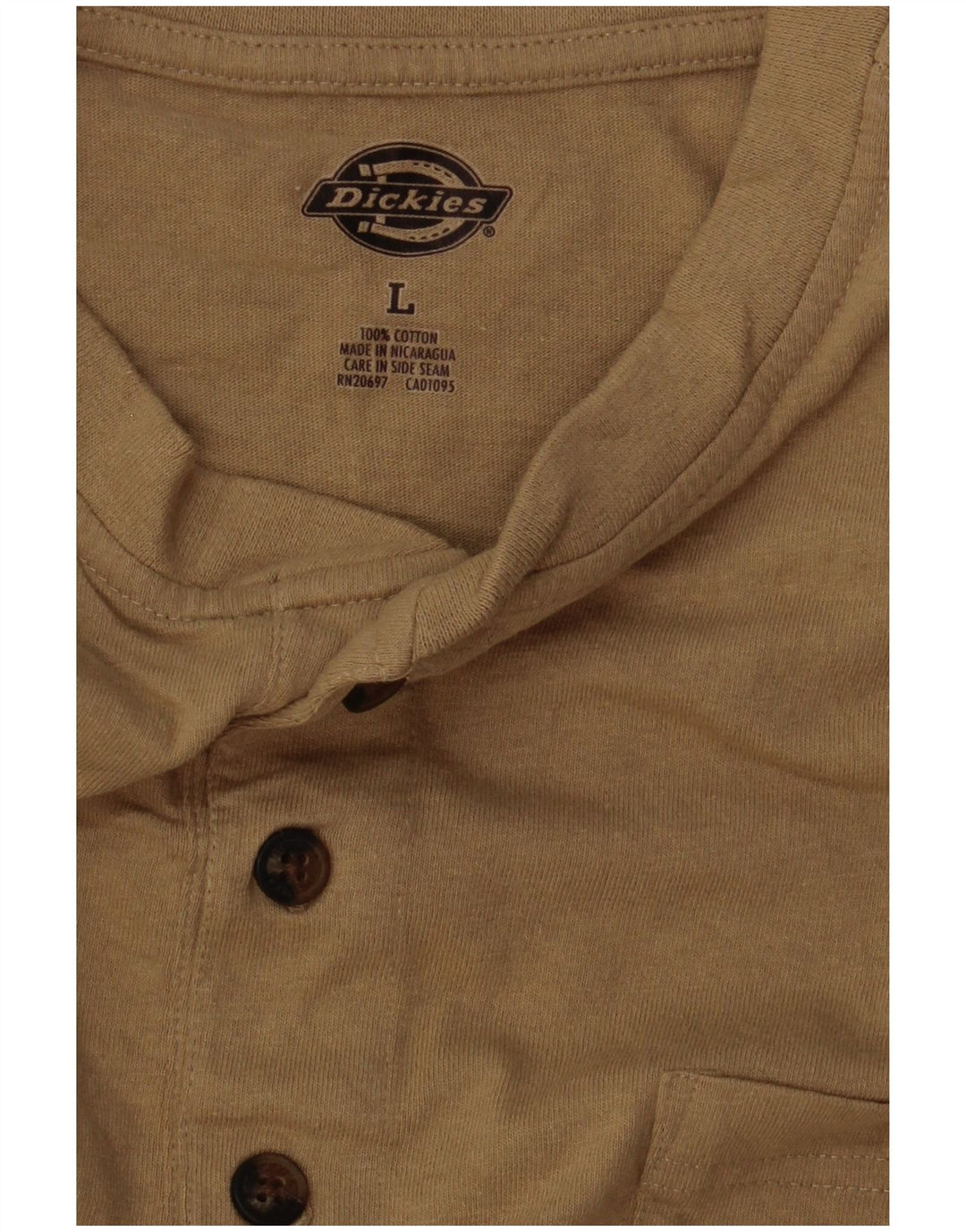 Dickies T-Shirt Homme Haut Large Beige Coton