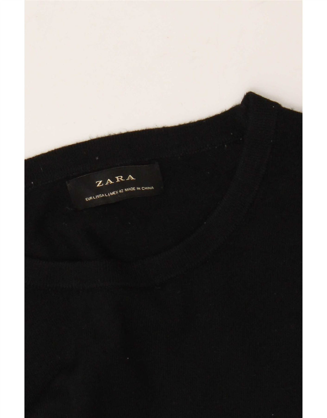 Zara Pull ras du cou pour homme, grand, noir
