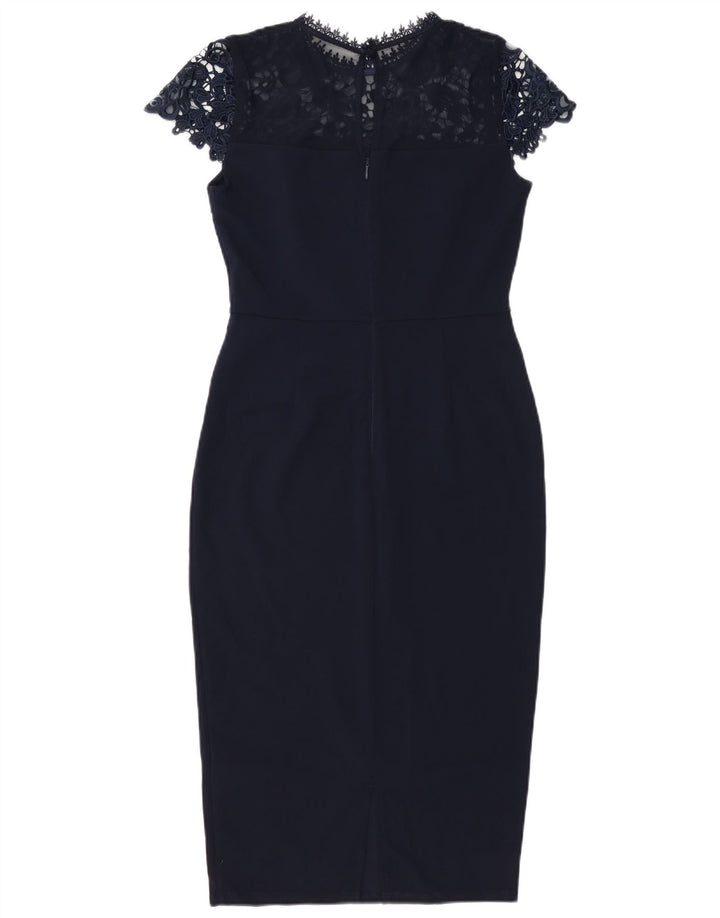 Lipsy Robe moulante pour femme UK 10 Small Bleu marine Polyester