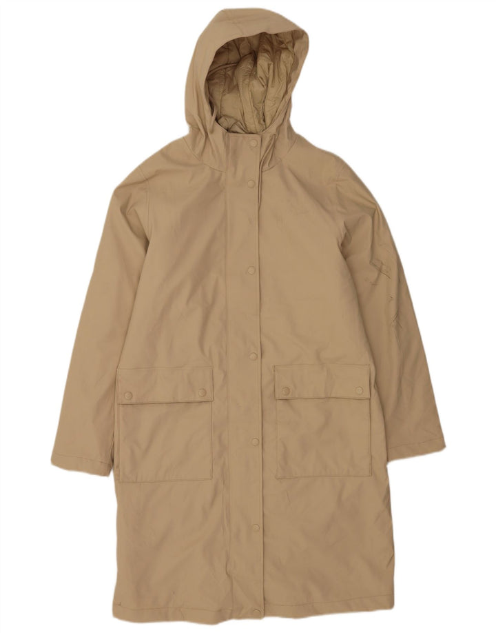 Marks & Spencer Manteau imperméable à capuche pour femme UK 12 Beige moyen Polyuréthane