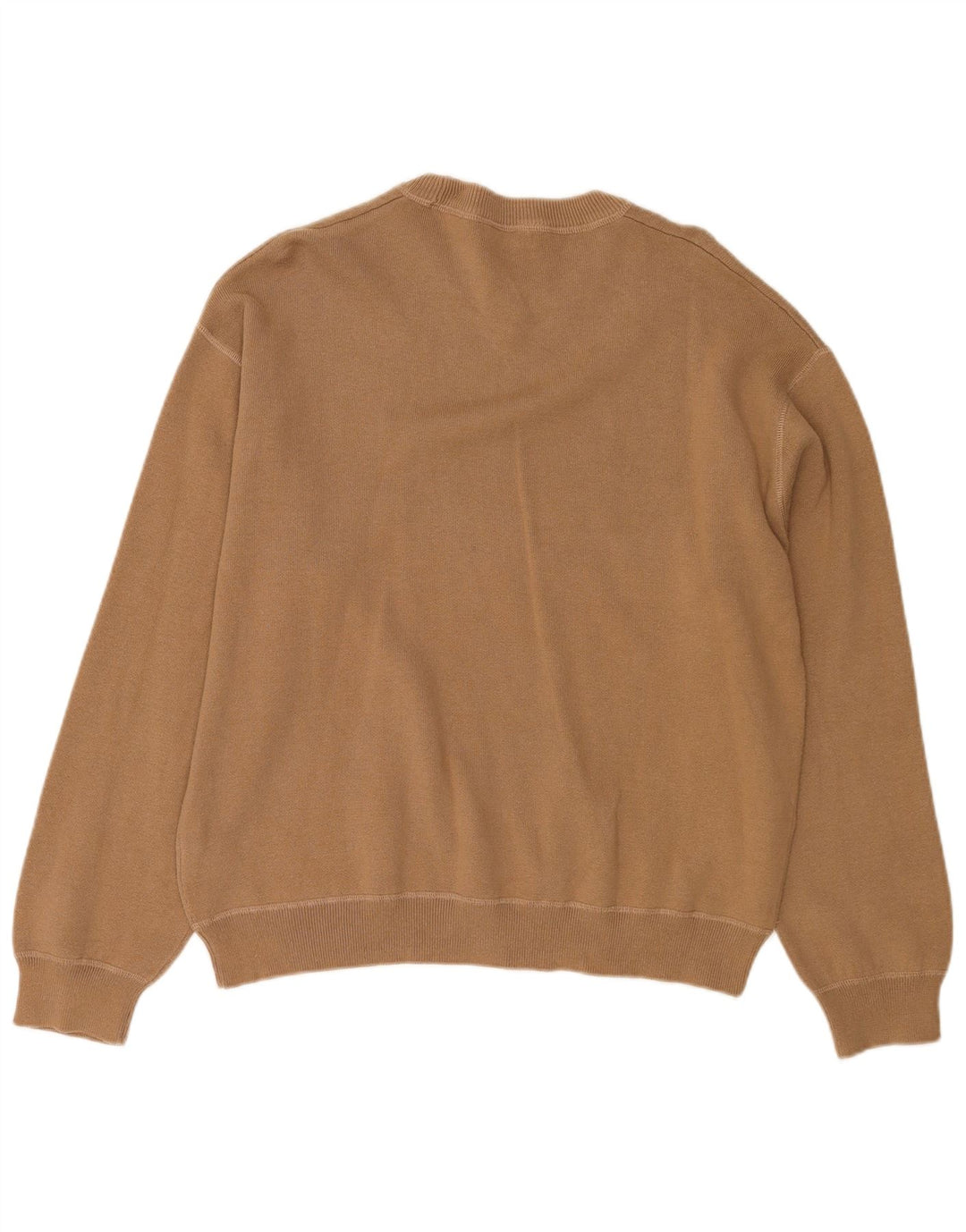 Zara Pull à col rond pour homme en coton marron moyen