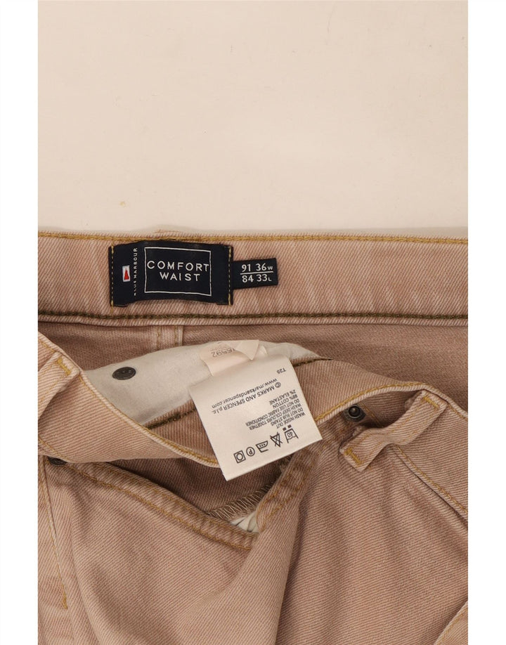 Marks & Spencer Jean droit bleu Harbor homme W36 L33 coton beige