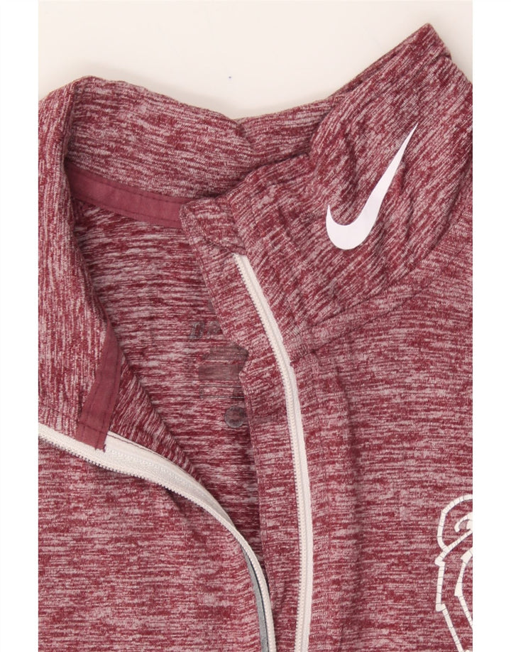 NIKE Womens Pullover Tracksuit Top UK 12 Medium Burgundy Vintage Nike and Second-Hand Nike from Messina Hembry 