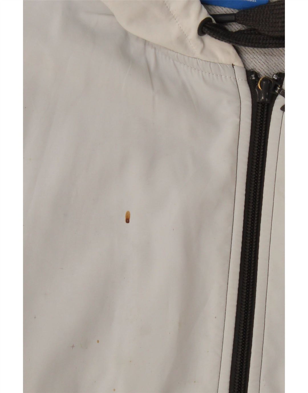 ADIDAS Pull à capuche zippé sans manches pour hommes, grand polyester color block gris