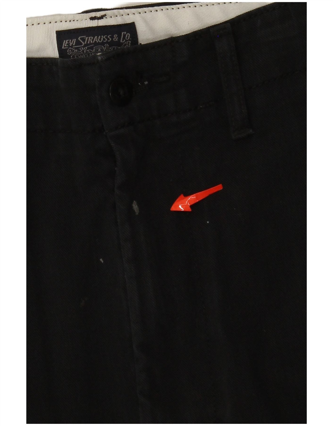 LEVI'S Mens Slim Chino Trousers W38 L31 Black