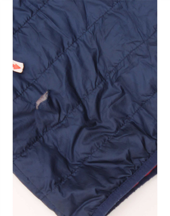 Umbro Veste matelassée à capuche pour homme UK 40 Large Bleu marine Polyester