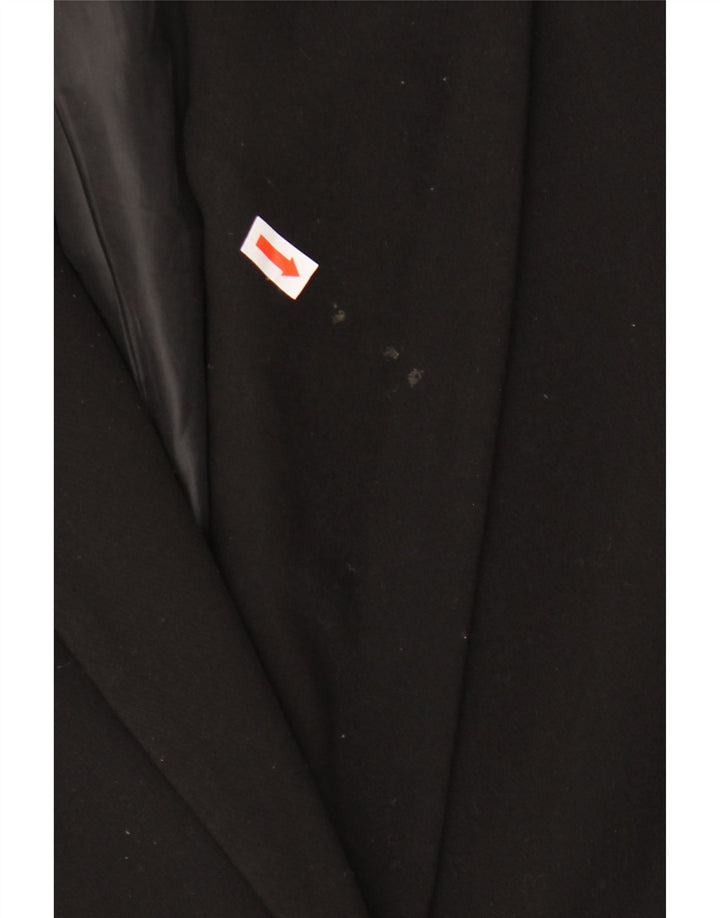 ZARA Veste blazer à double boutonnage pour femme UK 10 Small Noir Polyester