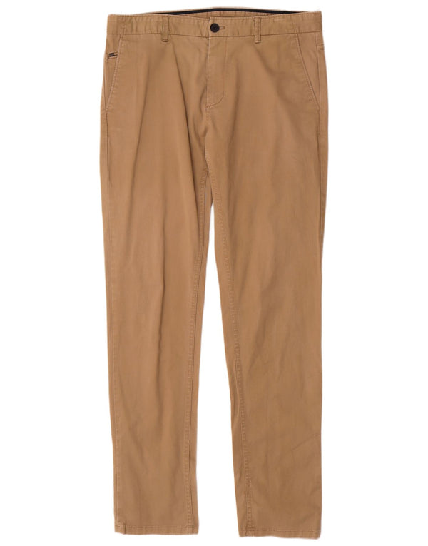 Zara Pantalon Chino Slim Homme EU 44 Large W34 L33 Coton Beige