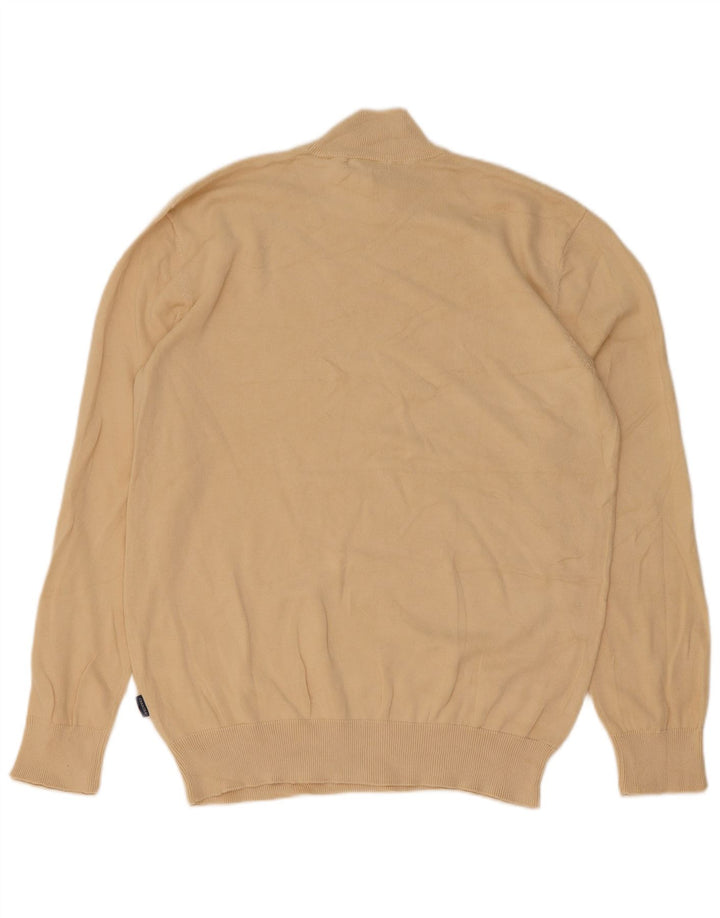 Carrera Pull col roulé pour homme en coton beige Large
