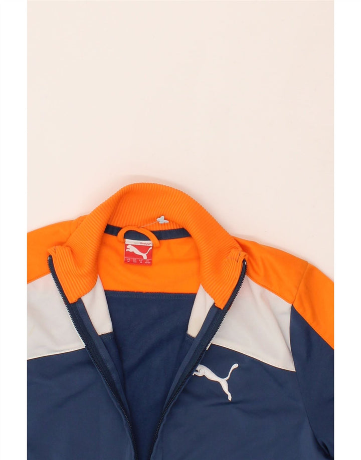 PUMA Boys Graphic Tracksuit Top Jacket 9-10 Years Medium  Navy Blue Vintage Puma and Second-Hand Puma from Messina Hembry 